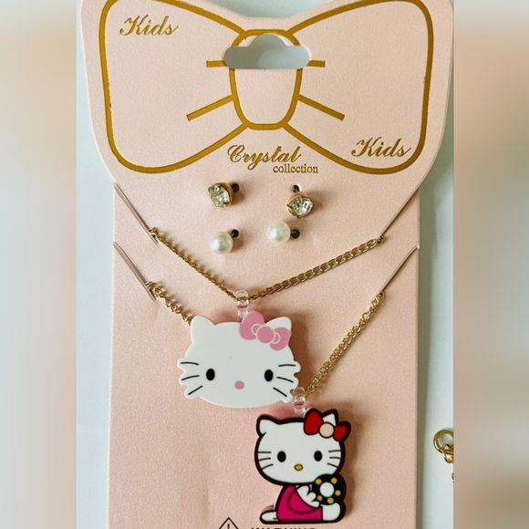 Hello Kitty Necklace Earrings Set - Picture 1 of 4